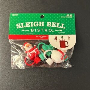 Sleigh Bell Bistro Christmas Straw Toppers